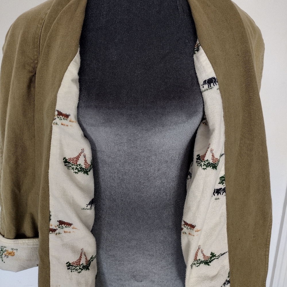 Vintage S.B.II By BIttermen Coat Size L. 100% Cotton. - Picture 11 of 16